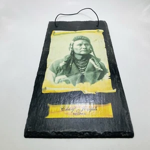 Chief Joseph Native American Indian Warrior Stone Plate Engraved Hanging photo - Picture 1 of 8