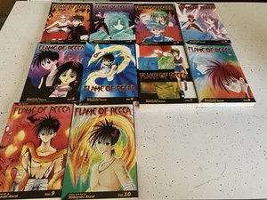 Flame of Recca Vol. 1-10 English Manga Lot Set Nobuyuki Anzai Viz OOP - Picture 1 of 9