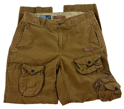 Vintage Polo Ralph Lauren Military Cargo Paratrooper Sz. 34x32 Khaki Pants! - Image 1 of 4