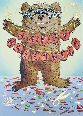 "Espero que sea divertido 'Beary' - Te amo '¡Para Siempre!'" DULCE TARJETA HALLOWEEN OSO Foto 1 de 2