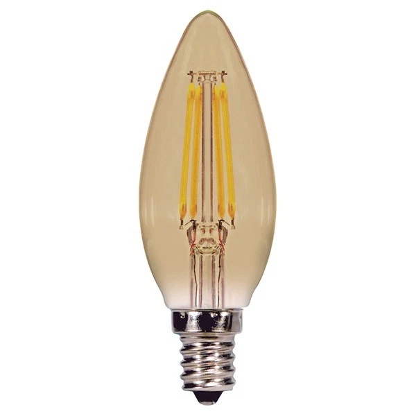 Satco S9986 3.5w C11 E12 LED 120v 2000K 300 lumens Vintage style filament lamps - Image 1 of 1