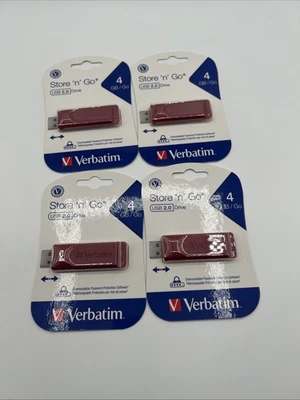 USB Flash Drive 4gb X 4 Verbatim Store 'n' Go - Image 1 of 2