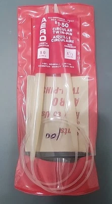 Vintage Aero 80cm 4.5mm Circular Twin Pin Knitting Needles - Made In England - Image 1 of 3