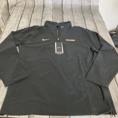 NWT Men’s Nike Colorado Buffaloes Lightweight Coach Jacket Large Black 1/4 Zip  - Image 1 of 4