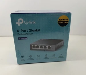 TP-Link TL-SG105 5-Port Gigabit Desktop Switch, New, Sealed, Plug & Play - Photo 1/10