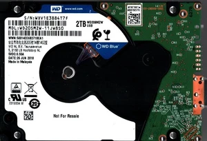 WD20SMZW-11JW8S0 S/N: WXV1E WESTERN DIGITAL 2TB MALAYSIA JUN 2018 - Picture 1 of 1
