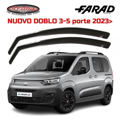 DEFLETTORI FIAT NUOVO DOBLO DAL 2023 3-5 PORTE FARAD SET ANTIVENTO FUME' 13088M - Immagine 1 di 3