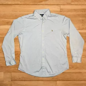 Ralph Lauren Blue Custom Fit Long Sleeve Button Down Shirt Size 16 1/2 34-35 - Picture 1 of 5