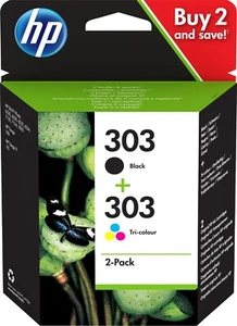 HP 303 Black & Tri- Colour 3YM92AE Ink Cartridges 2-Pack - Picture 1 of 4