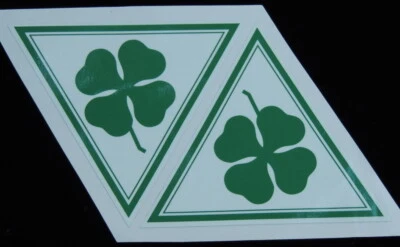 Alfa Romeo Quadrifoglio клевер этикетка стикер 2 изделия комплект 1950-2015 новый - Изображение 1 из 2