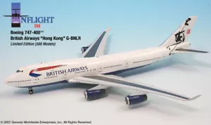 InFlight 200 British Airways Hong Kong 747-400 1:200 Scale Die-Cast Model Plane - Picture 1 of 3