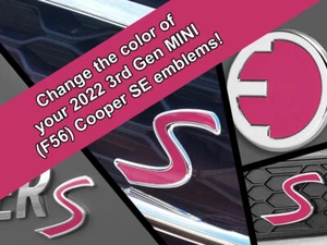 D202 Scuttle & Rear Emblem SE Decals for 2022-2024 only MINI Cooper Electric F56 - Picture 1 of 28