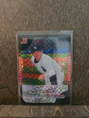2005 Bowman Chrome X-Fractor /225 Carl Pavano #68 New York Yankees A - Image 1 of 2