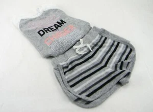 BCBGirls 2-PC Girl Youth Lounge Set Shirt/Shorts White/ Heather Gray Size S-7/8 - Picture 1 of 5