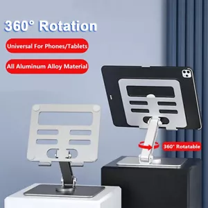 360° Rotation Metal Tablet Stand Foldable Desk Holder For iPad Pro 12.9 11 Air - Picture 1 of 17