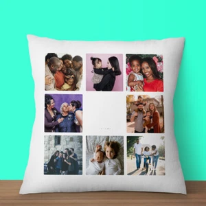 Personalised Photo Cushion Cover Pillowcase Pillow Case Custom 8 Pictures - Picture 1 of 1