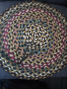 CHAIR PAD Braided 100% Natural Jute Tie-On Round Chair pad 15.5"-Earth Rugs - Picture 1 of 1