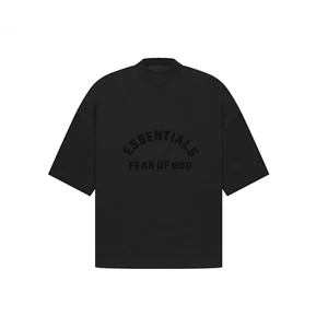 Fear of God Essentials Black Bonded Tee T-Shirt (Jet Black) - Picture 1 of 2