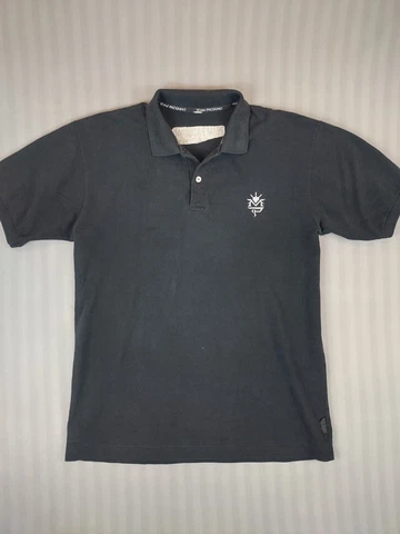 Team Pacquiao Polo Shirt Men's Size Medium Black Boxing Manny Logos Cover