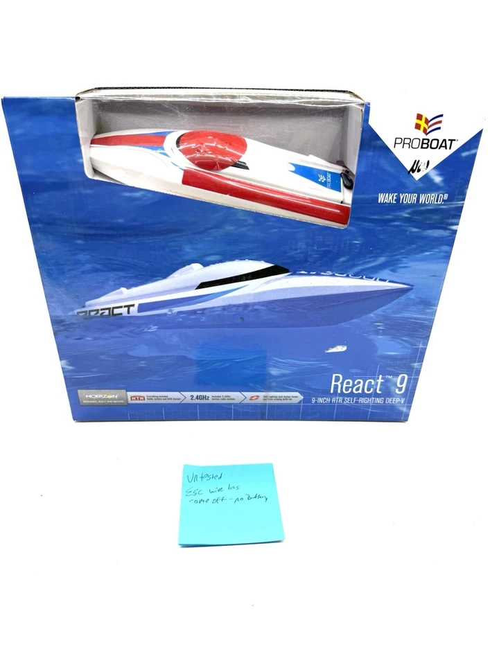 ProBoat React 9 Micro Rc Boat Brushed Rare White Untested - Image 1 of 4