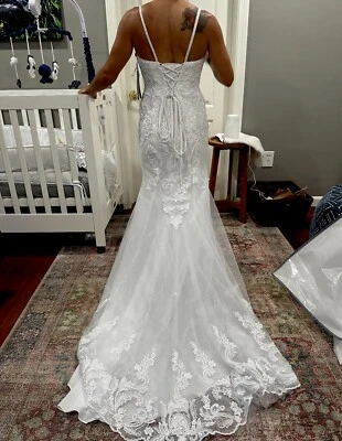 vestido de novia blanco talla 4 petite Foto 1 de 3