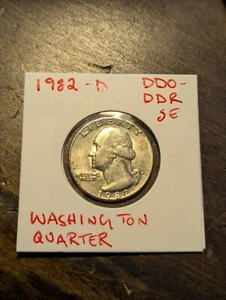 1982-D Washington Quarter DDO/DDR ERROR + Blended Letters/Numbers w/ Edge (F) - Picture 1 of 13