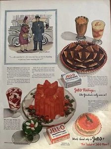 1946 vintage Jello print ad.  Jell-o Puddings, Post world War ll - Bild 1 von 1