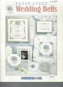 CROSS STITCH / NEEDLEPOINT - WEDDING BELLS - DIMENSIONS - Foto 1 di 2