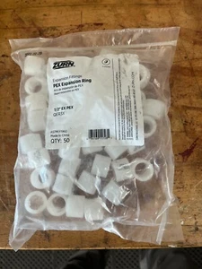 BEUTEL MIT 50 ZURN PEX EXPANSIONSRINGEN 1/2" PEX EXPANSIONSRINGEN HALBER ZOLL QER3X - Bild 1 von 1