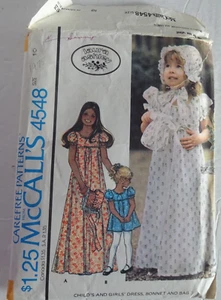 McCalls 1975 Laura Ashley Pattern 6891/4548 Girls Prairie Dress Sz 10 - Picture 1 of 3
