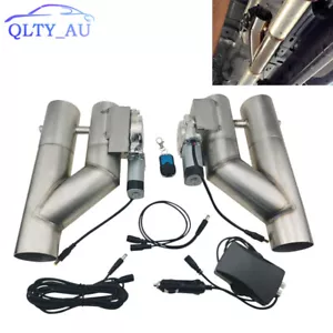 2'' Double Electric Exhaust Control Valve Downpipe Kit Dual-flap wireless Remote - Picture 1 of 13