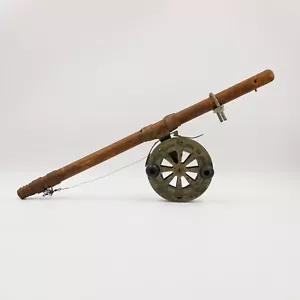 Mulinello Capitano Vintage USA Pflueger Linea Acciaio Pesca Legno Canna Patina Ottimo - Foto 1 di 13