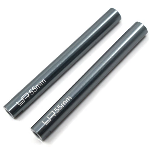 Yeah Racing Gunmetal 6 X 55mm Threaded Aluminum Crawler Link Pipe - 2pcs YA-0426 - Image 1 of 1