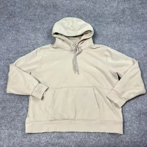ATHLETA Hoodie Womens Large Grey Fleece Retroplush Pullover Buff Gray #982369 - Picture 1 of 14