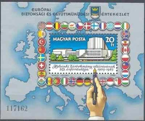 Hungary 1985 Yvert SS 181 10th Aniv. Helsinki Accords MNH VF - Picture 1 of 1