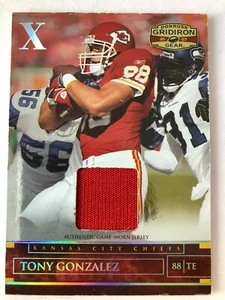 2007 Donruss Gridiron Gear Jerseys X's #93 Tony Gonzalez #'d 025/125 - Picture 1 of 2