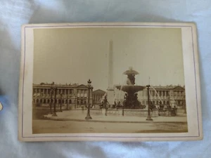 Place de la Concorde antike französische Fotokarte um Ende 1800 - Bild 1 von 2