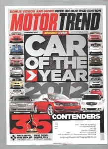 Motor Trend Magazine January 2012- Car Of The Year Volkswagen Passat - Picture 1 of 3