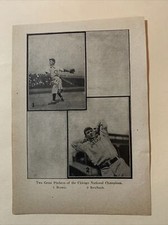 Chicago Cubs Mordecai Brown Ed Reulbach 1906 Baseball 5X7 Picture