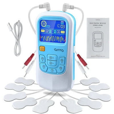 OSITO Rechargeable Dual Channel Tens Machine Muscle Massager Pain Relief Acupuncture