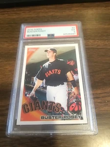 BUSTER POSEY 2010 TOPPS CARD #2 SAN FRANCISCO GIANTS (ROOKIE BASE) PSA 5 - Picture 1 of 3