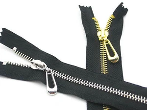 metal cerrado cremalleras vestido pantalones cierres bolsa bolso vestido metal cobre cremalleras - Imagen 1 de 3