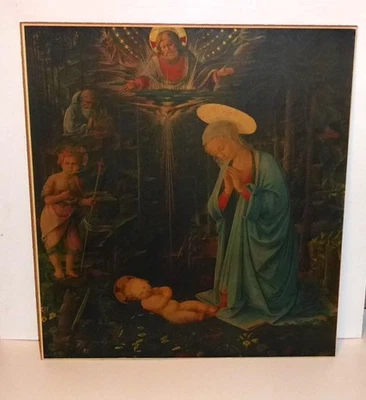 Modonna Anbetung im Wald v. Fillippi Lippi - Kunstkopie - Bild 1 von 3
