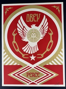 Shepard Fairey “Peace & Freedom Dove” Holiday Screen Print - Signed - Obey Giant - Picture 1 of 1