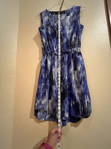 VETEMENTS Abito Athleta Wailia Astra taglia 4 donna blu grigio bianco tubino senza maniche