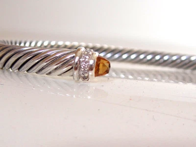 $725 PULSERA DAVID YURMAN DIAMANTE AMARILLO CITRINO 5mm Foto 1 de 3