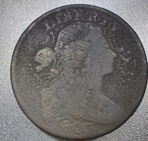 EARLY 1803 DRAPED BUST LARGE CENT VG Details Porous - Picture 1 of 2