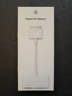 100% Genuine Apple A1422 30-Pin Digital AV HDMI ADAPTER 2nd Gen MD098ZM/A OEM - Image 1 of 4