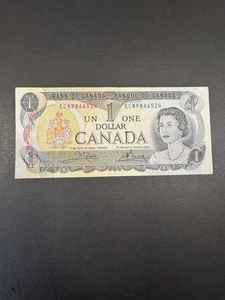 Collectable 1973 Canada $ 1 Banknote  Crow / Bouey - Foto 1 di 2