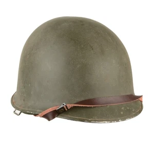 Genuine Original M1 Helm with New Plastic Liner - WW2/Vietnam Reenactment - Picture 1 of 8